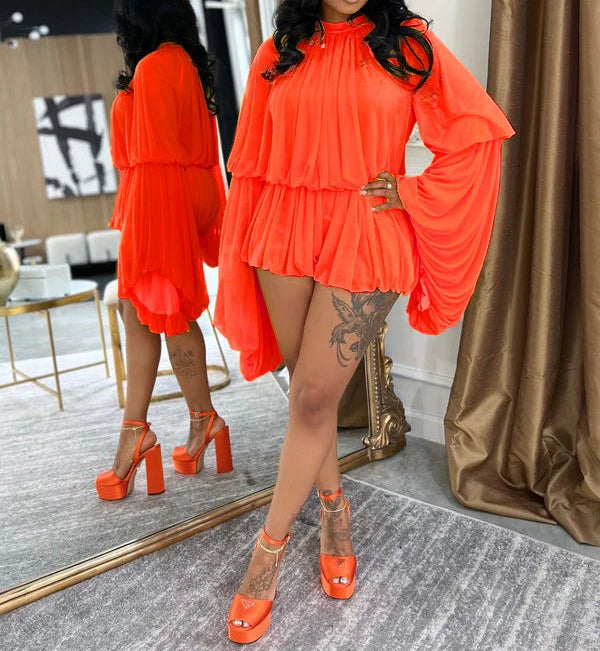 ls fraped mesh romper