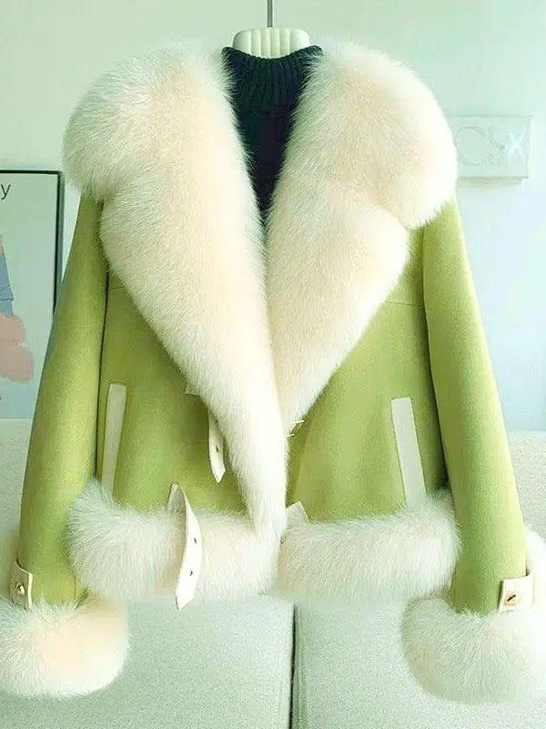 chic winter elegance faux fur coat