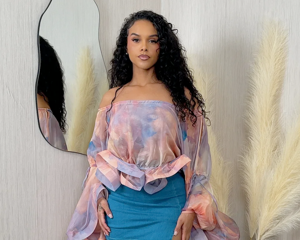 Feminine Elegance: The Open Shoulder Peplum Blouse