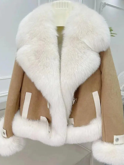 Chic Winter Elegance Faux Fur Coat