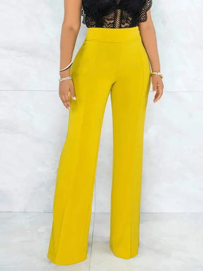 High Waist Straight Leg Pants