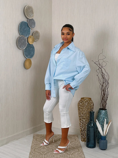 COTTON BLEND OVERSIZED SHIRT