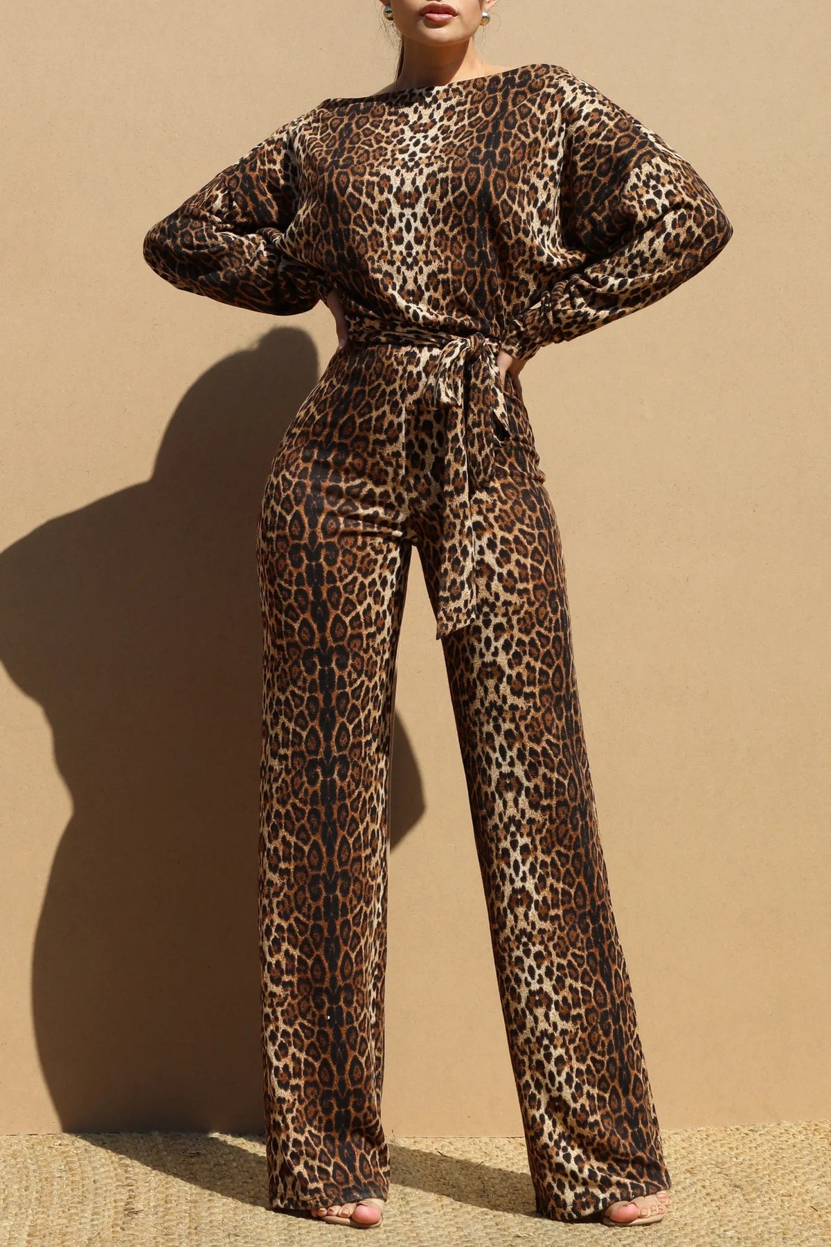 off shoulder ls knit jumpsuit