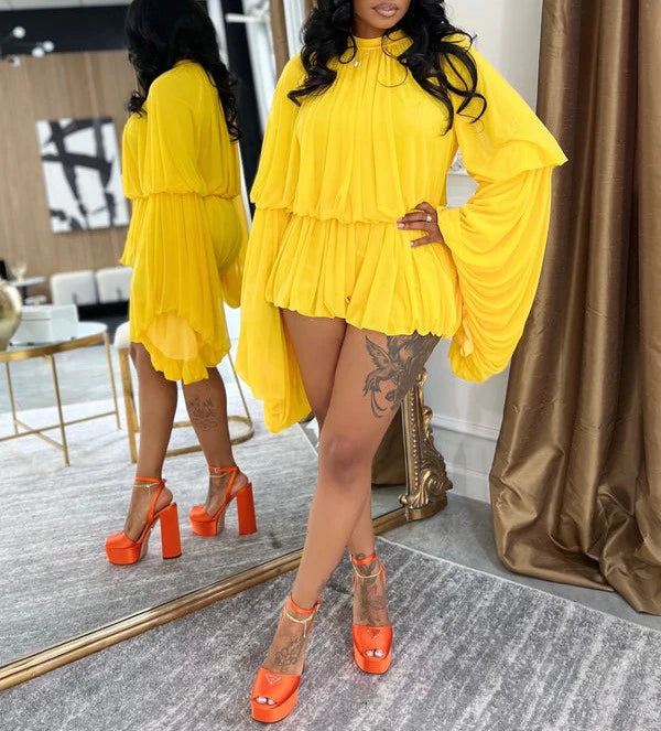 ls fraped mesh romper