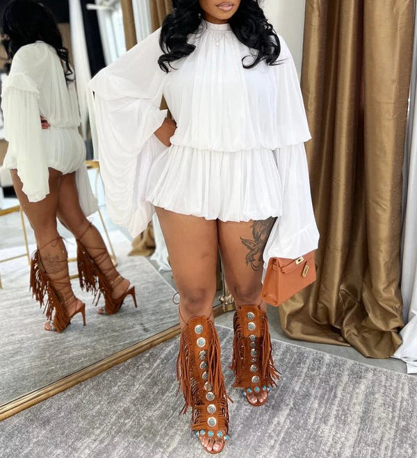 ls fraped mesh romper