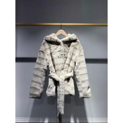 Alaska Faux Fur Coat With Mink Effect