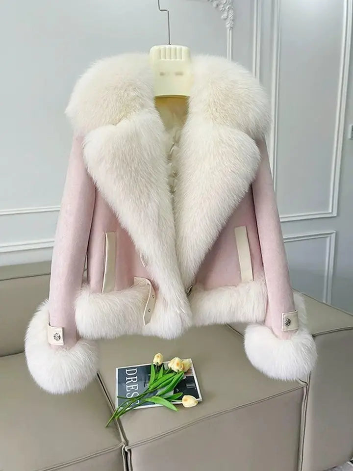 chic winter elegance faux fur coat